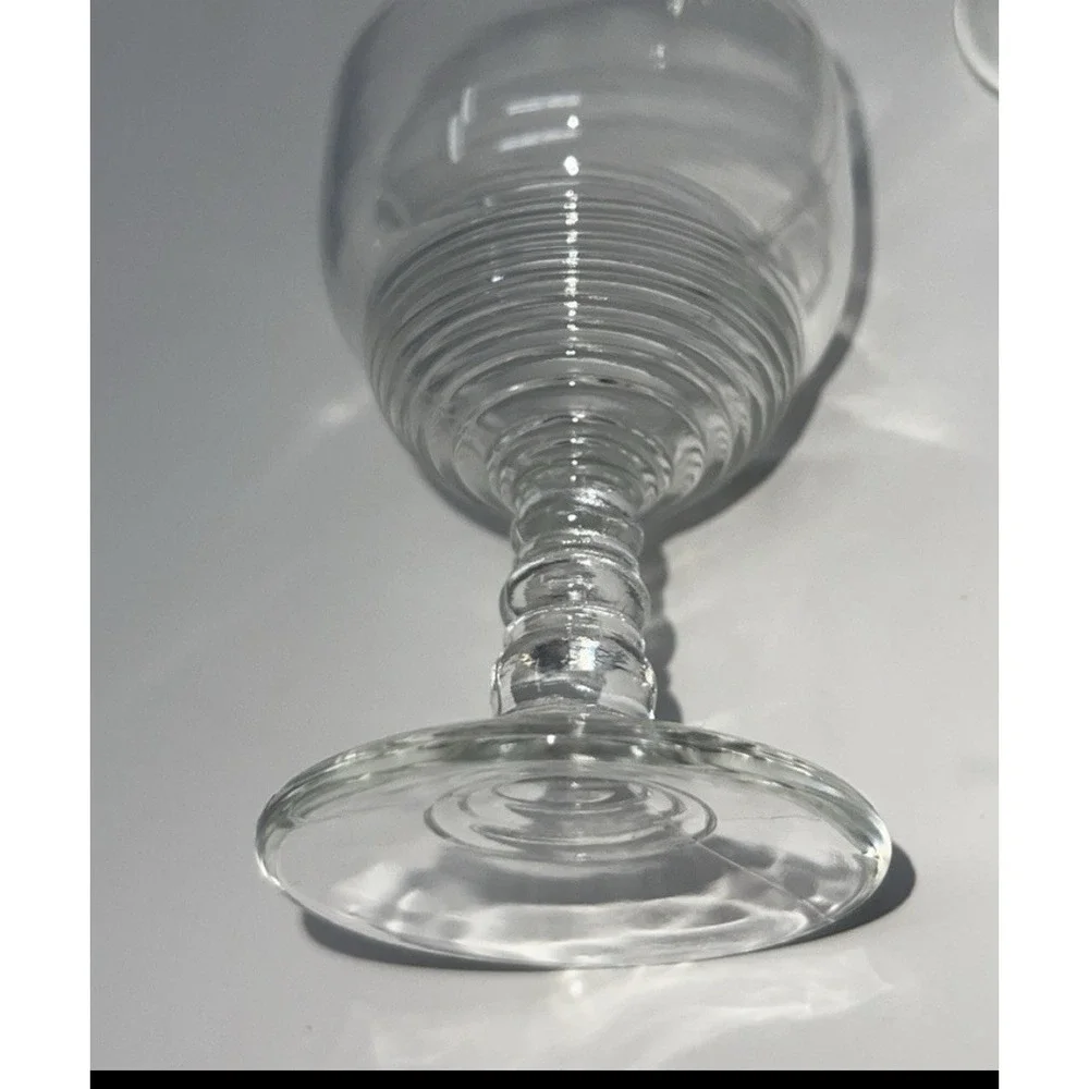 Set of 4 Vintage Beehive clear petite Sherry Gimlet stemmed Glasses - Picture 4 of 8